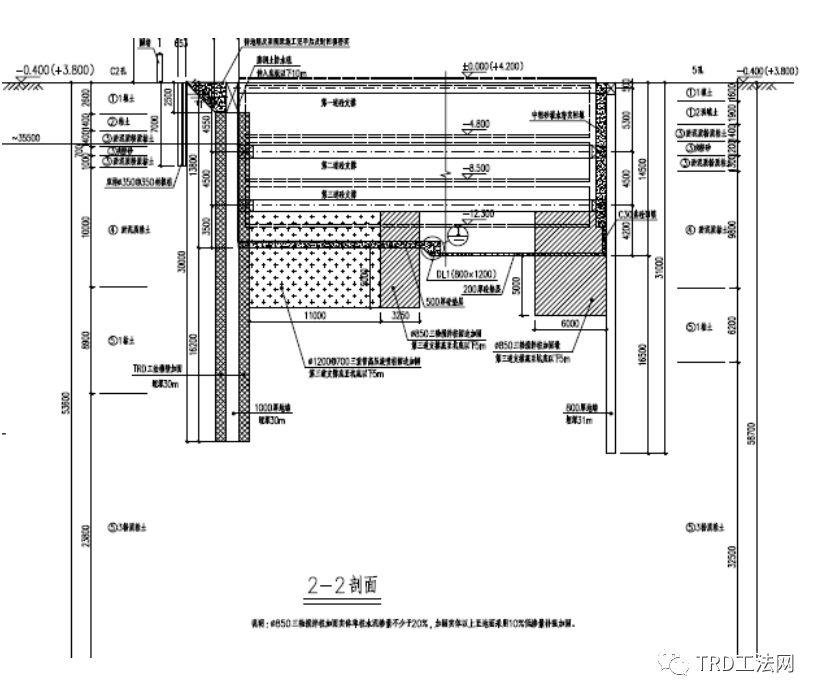 缤谷文化休闲广场二期TRD工法应用